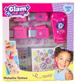 Tetovacia sada s metalickými fóliami Glam Metallic Tattoo Smoby s ozdobnými kamienkami 11 doplnkov od 6 rokov