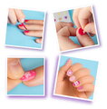 Sada na manikúru s nalepovacími nechtami Glam Nail Set Smoby s lakom a pilníkom 6 doplnkov od 6 rokov