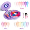 Kozmetická paleta s očnými tieňmi a aplikátormi Glam Compact Makeup Palette Smoby so zrkadlom od 6 rokov