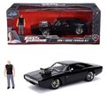 Autíčko Dodge Charger 1970 Fast & Furious Jada kovové s otvárateľnými časťami a figúrkou Dominic Torreto dĺžka 21 cm 1:24