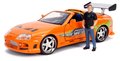 Autíčko Toyota Supra 1995 Fast & Furious Jada kovové s otvárateľnými časťami a figúrkou Brian O´Connor dĺžka 21 cm 1:24