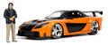 Autíčko Mazda RX-7 1995 Fast & Furious Jada kovové s otvárateľnými časťami a figúrkou Hana dĺžka 19 cm 1:24
