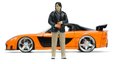 Autíčko Mazda RX-7 1995 Fast & Furious Jada kovové s otvárateľnými časťami a figúrkou Hana dĺžka 19 cm 1:24