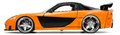 Autíčko Mazda RX-7 1995 Fast & Furious Jada kovové s otvárateľnými časťami a figúrkou Hana dĺžka 19 cm 1:24