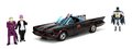 Autíčko Batman Classic Batmobile 1966 Deluxe Jada kovové s otvárateľnými dverami a 4 figúrkami dĺžka 19 cm 1:24