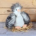Plyšová sliepočka Les Poulettes Histoire d’ Ours biela 20 cm od 0 mes