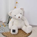Plyšový medveď Le Nounours White Histoire d’ Ours biely 75 cm od 0 mes