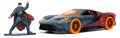 Autíčko Marvel Doctor Strange Ford GT Jada kovové s otvárateľnými dverami a figúrkou Doctor Strange dĺžka 13,3 cm 1:32