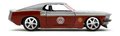Autíčko Fastback 1969 Ford Mustang Marvel Jada kovové s otvárateľnými dverami a figúrka Star Lord dĺžka 13,9 cm 1:32