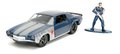 Autíčko Chevrolet Camaro 1973 Marvel Jada kovové s otvárateľnými dverami a figúrka Winter Soldier dĺžka 14 cm 1:32