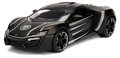 Autíčko Marvel Avengers Lykan Hypersport Jada kovové s otvárateľnými časťami a figúrkou Black Panther dĺžka 20 cm 1:24