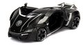 Autíčko Marvel Avengers Lykan Hypersport Jada kovové s otvárateľnými časťami a figúrkou Black Panther dĺžka 20 cm 1:24