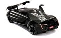 Autíčko Marvel Avengers Lykan Hypersport Jada kovové s otvárateľnými časťami a figúrkou Black Panther dĺžka 20 cm 1:24