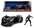 Autíčko Marvel Avengers Lykan Hypersport Jada kovové s otvárateľnými časťami a figúrkou Black Panther dĺžka 20 cm 1:24