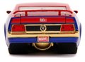 Autíčko Marvel Ford Mustang Mach 1973 Jada kovové s otvárateľnými časťami a figúrkou Captain Marvel 18 cm dĺžka 1:24
