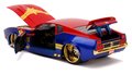 Autíčko Marvel Ford Mustang Mach 1973 Jada kovové s otvárateľnými časťami a figúrkou Captain Marvel 18 cm dĺžka 1:24