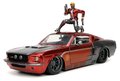 Autíčko Marvel 1967 Shelby GT-500 Jada kovové s otvárateľnými časťami a figúrkou Star Lord dĺžka 20 cm 1:24