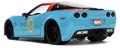 Autíčko Marvel Doctor Strange Chevy Corvette 2006 Jada kovové s otvárateľnými časťami a figúrkou Doctor Strange dĺžka 22 cm 1:24