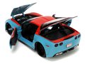 Autíčko Marvel Doctor Strange Chevy Corvette 2006 Jada kovové s otvárateľnými časťami a figúrkou Doctor Strange dĺžka 22 cm 1:24