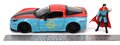 Autíčko Marvel Doctor Strange Chevy Corvette 2006 Jada kovové s otvárateľnými časťami a figúrkou Doctor Strange dĺžka 22 cm 1:24
