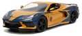 Autíčko Marvel Chevy Corvette Jada kovové s otvárateľnými časťami a figúrkou Wolverine dĺžka 22 cm 1:24