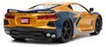 Autíčko Marvel Chevy Corvette Jada kovové s otvárateľnými časťami a figúrkou Wolverine dĺžka 22 cm 1:24