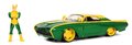 Autíčko Marvel Ford Thunderbird Jada kovové s otvárateľnými časťami a figúrkou Loki dĺžka 22 cm 1:24