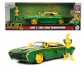 Autíčko Marvel Ford Thunderbird Jada kovové s otvárateľnými časťami a figúrkou Loki dĺžka 22 cm 1:24