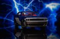 Autíčko Marvel Dodge Challenger SRT Hellcat Jada kovové s otvárateľnými časťami a figúrkou Thor dĺžka 20 cm 1:24