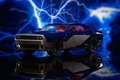Autíčko Marvel Dodge Challenger SRT Hellcat Jada kovové s otvárateľnými časťami a figúrkou Thor dĺžka 20 cm 1:24