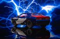 Autíčko Marvel Dodge Challenger SRT Hellcat Jada kovové s otvárateľnými časťami a figúrkou Thor dĺžka 20 cm 1:24