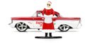 Autíčko vianočné Chevrolet 1957 Jada kovové s otvárateľnými dverami a figúrkou Santa Claus dĺžka 13 cm 1:32