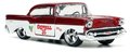 Autíčko vianočné Chevrolet 1957 Jada kovové s otvárateľnými dverami a figúrkou Santa Claus dĺžka 13 cm 1:32
