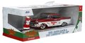 Autíčko vianočné Chevrolet 1957 Jada kovové s otvárateľnými dverami a figúrkou Santa Claus dĺžka 13 cm 1:32
