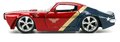 Autíčko DC Pontiac Firebird 1972 Jada kovové s otvárateľnými dverami a figúrkou Wonder Woman dĺžka 13 cm 1:32