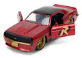Autíčko DC Chevy Camaro 1969 Jada kovové s otvárateľnými dverami a figúrkou Robin dĺžka 13 cm 1:32