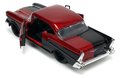 Autíčko DC Chevy Bel Air 1957 Jada kovové s otvárateľnými dverami a figúrkou Harley Quinn dĺžka 13 cm 1:32