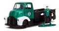 Autíčko Chevy COE 1952 DC Jada kovové s otvárateľnými dverami a figúrka Green Lantern dĺžka 12 cm 1:32