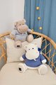 Plyšový hrošík L'Hippo Histoire d’ Ours biely s modrou mikinou 45 cm od 0 mes
