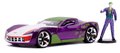 Autíčko DC Chevy Corvette Stingray 2009 Jada kovové s otvárateľnými časťami a figúrkou Joker dĺžka 20 cm 1:24