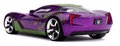 Autíčko DC Chevy Corvette Stingray 2009 Jada kovové s otvárateľnými časťami a figúrkou Joker dĺžka 20 cm 1:24