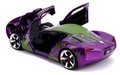Autíčko DC Chevy Corvette Stingray 2009 Jada kovové s otvárateľnými časťami a figúrkou Joker dĺžka 20 cm 1:24