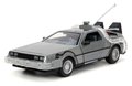 Autíčko Time Machine Back to the Future 1 Jada kovové s otvárateľnými dverami a LED svetlom dĺžka 23 cm 1:24