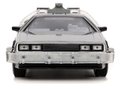Autíčko Time Machine Back to the Future 1 Jada kovové s otvárateľnými dverami a LED svetlom dĺžka 23 cm 1:24