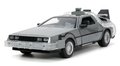 Autíčko Time Machine Back to the Future 1 Jada kovové s otvárateľnými dverami a LED svetlom dĺžka 23 cm 1:24