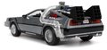 Autíčko Time Machine Back to the Future 1 Jada kovové s otvárateľnými dverami a LED svetlom dĺžka 23 cm 1:24