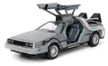 Autíčko Time Machine Back to the Future 1 Jada kovové s otvárateľnými dverami a LED svetlom dĺžka 23 cm 1:24