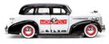 Autíčko Monopoly Chevy Master 1939 Jada kovové s otvárateľnými časťami a figúrkou Uncle Pennybags dĺžka 20 cm 1:24