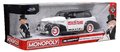 Autíčko Monopoly Chevy Master 1939 Jada kovové s otvárateľnými časťami a figúrkou Uncle Pennybags dĺžka 20 cm 1:24