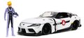 Autíčko Robotech ´20 Toyota Supra Jada kovové s otvárateľnými časťami a figúrkou Roy Fokker dĺžka 20 cm 1:24
